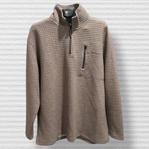 Properly Tied Delta Pullover Khaki Tan Quilted XL